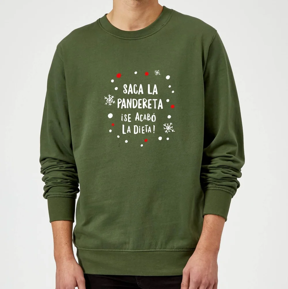 Saca La Pandereta Sweatshirt - Forest Green - S - Black Image 1