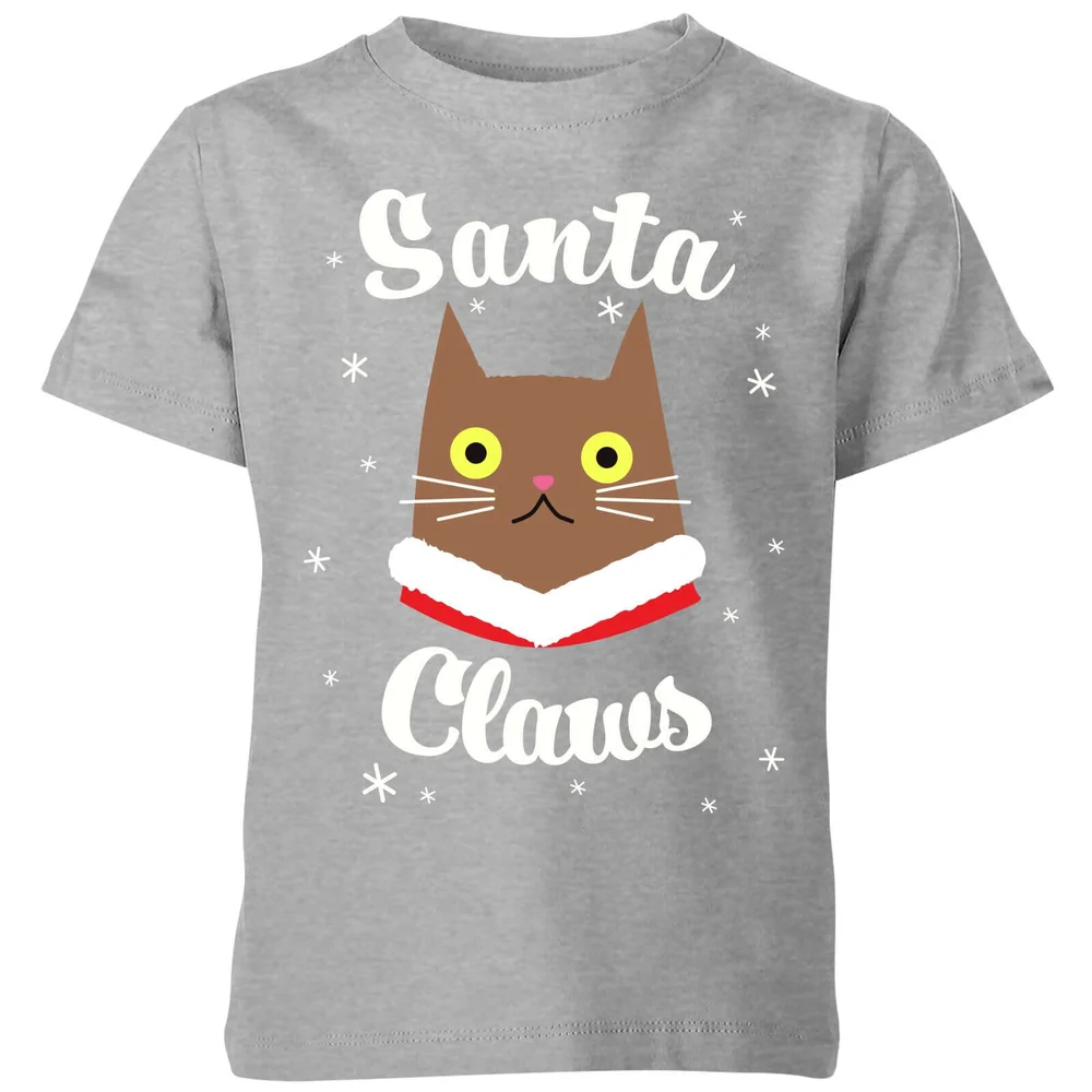 Santa Claws Kids' T-Shirt - Grey - 3-4 Years - Grey Image 1