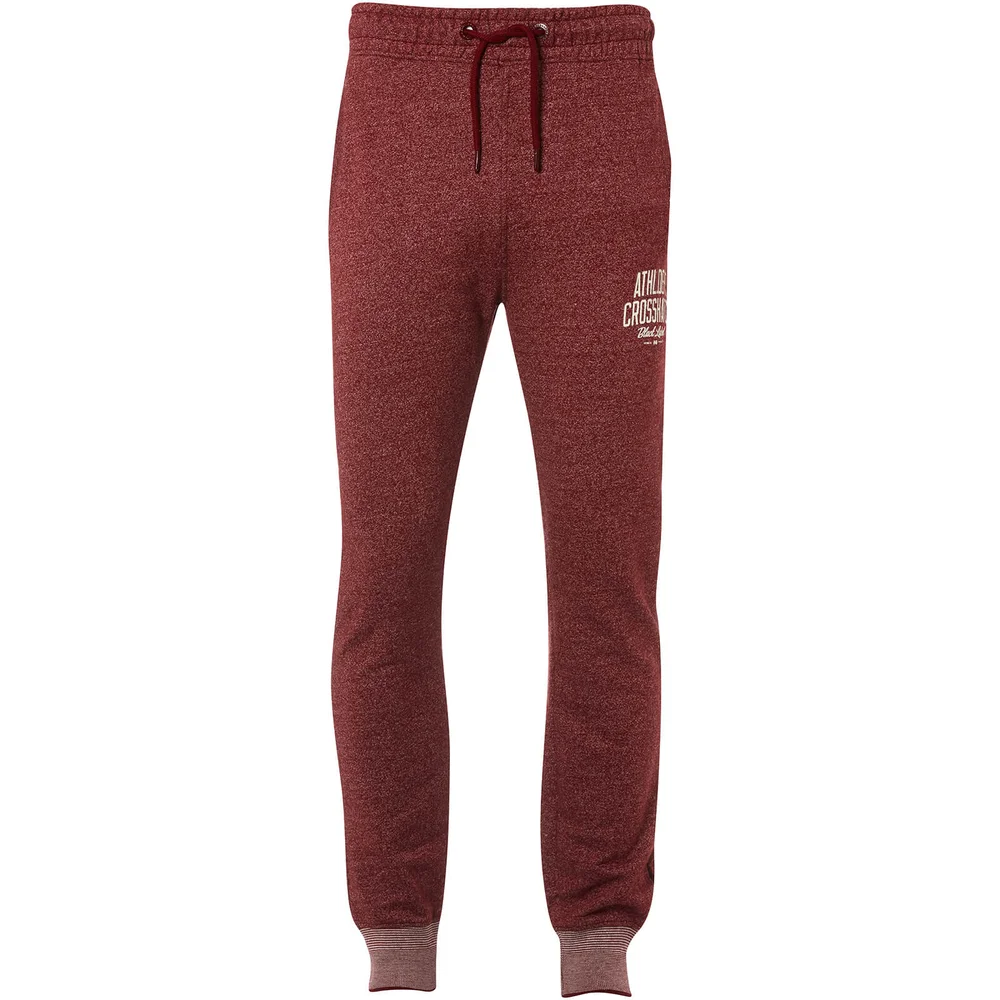 Crosshatch Men's Truman Sweatpants - Sun Dried Tomato Marl - S - Red Image 1