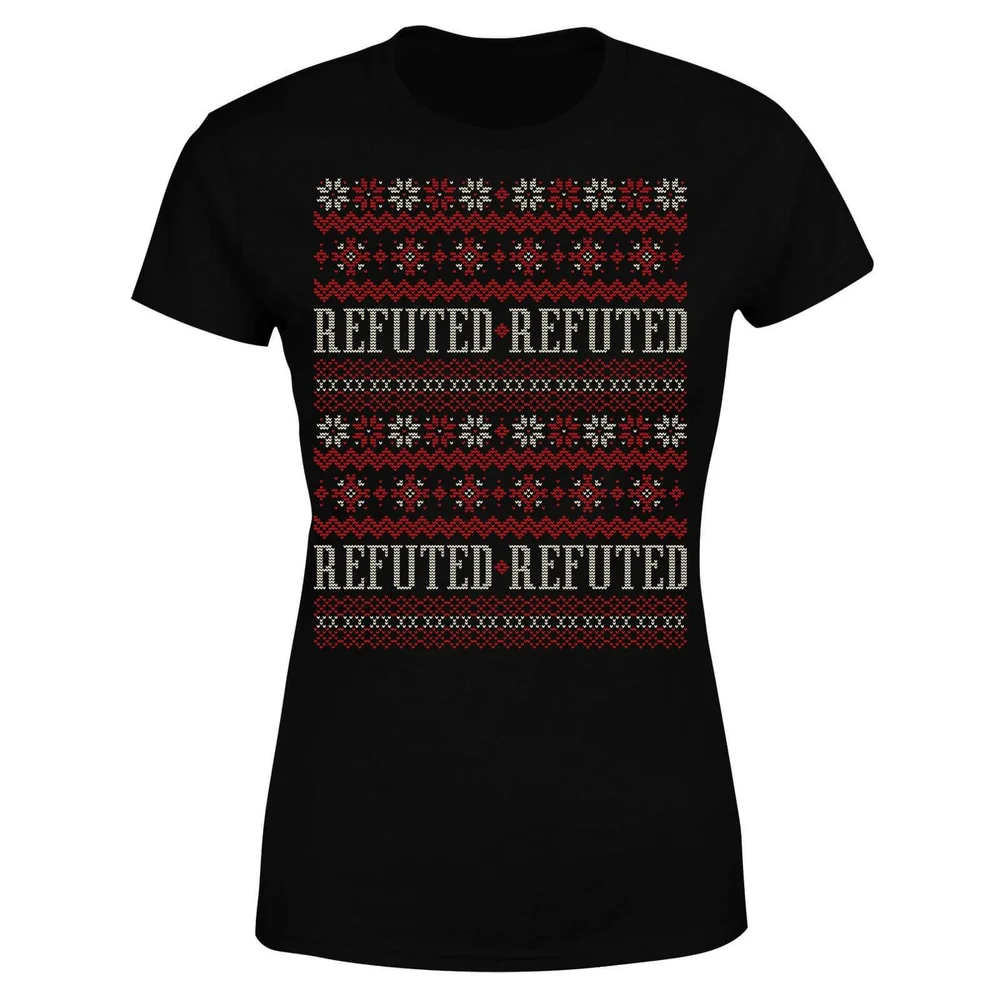 Refuted Christmas Women's Christmas Jumper - Black - 5XL - Black Image 1