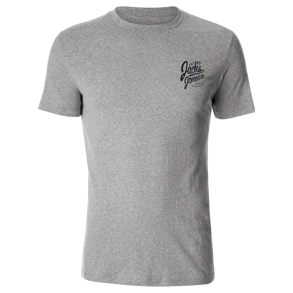Jack & Jones Men's Originals Breezes Small Logo T-Shirt - Light Grey Marl - S - Grey Image 1