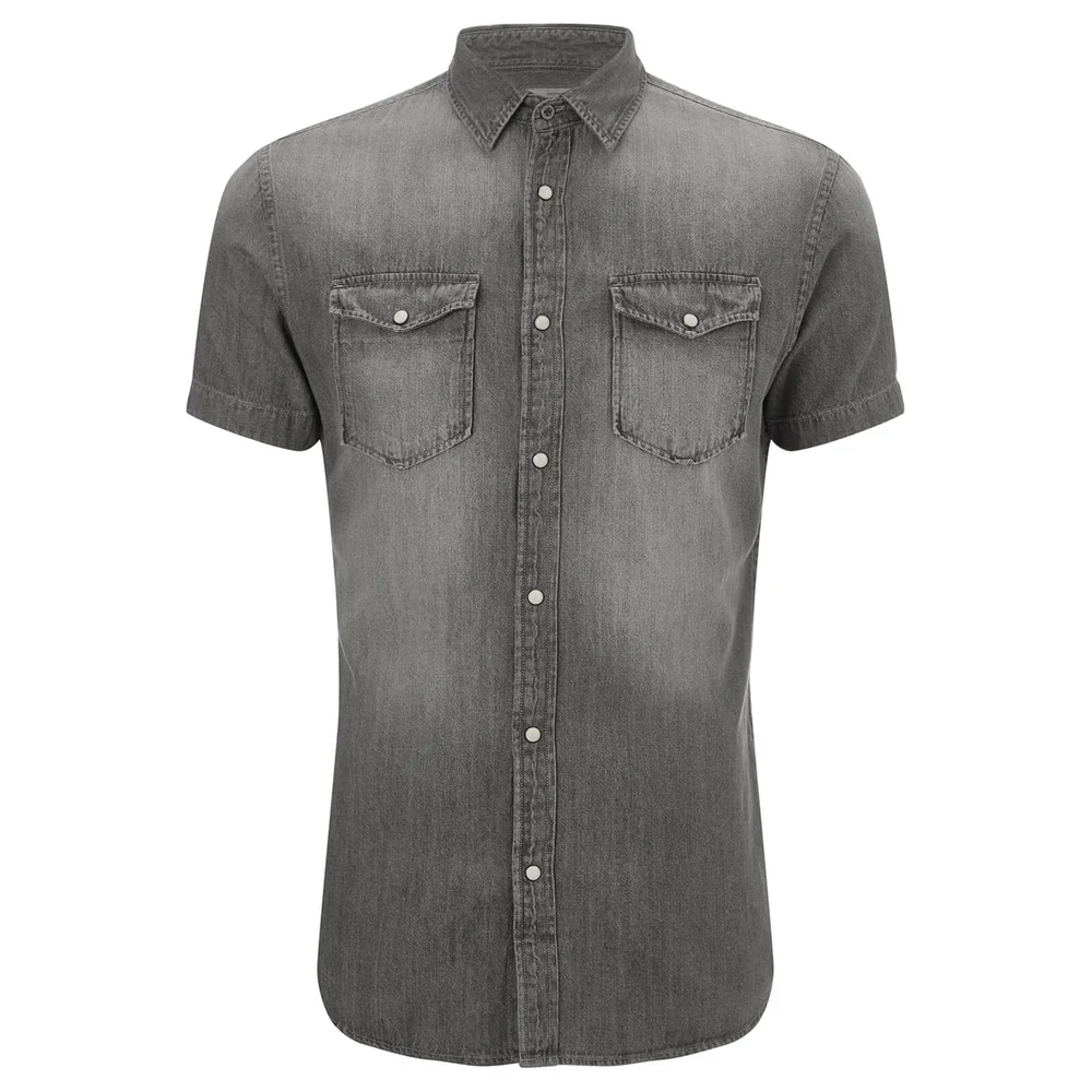 Jack & Jones Men's Originals Sheridan Denim Shirt - Light Grey Denim - S - Grey Image 1