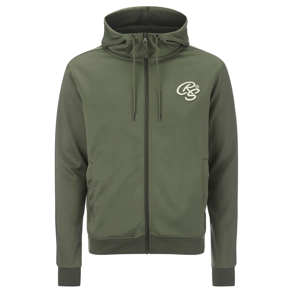 Crosshatch Men's Montanas Tricot Zip Through Hoody - Beetle - S - Green Image 1
