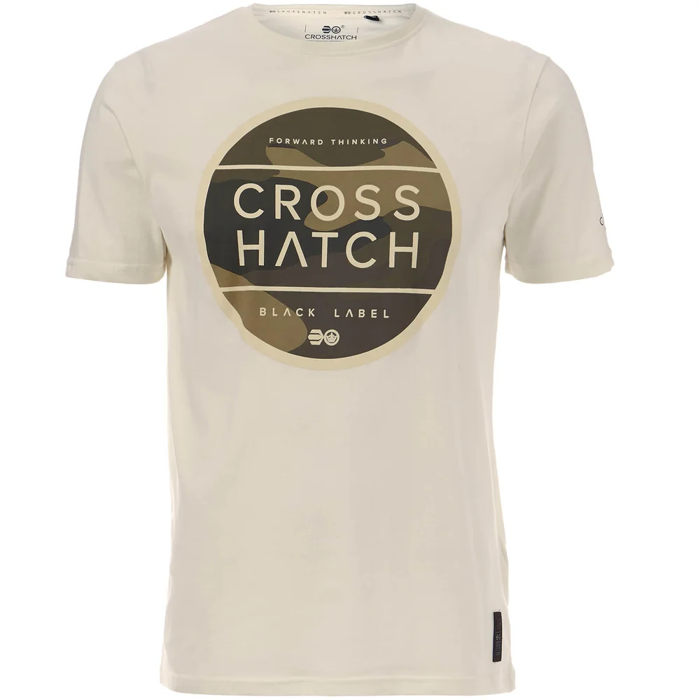 Crosshatch Men's Watkins T-Shirt - Vaporous Grey - S - White Image 1