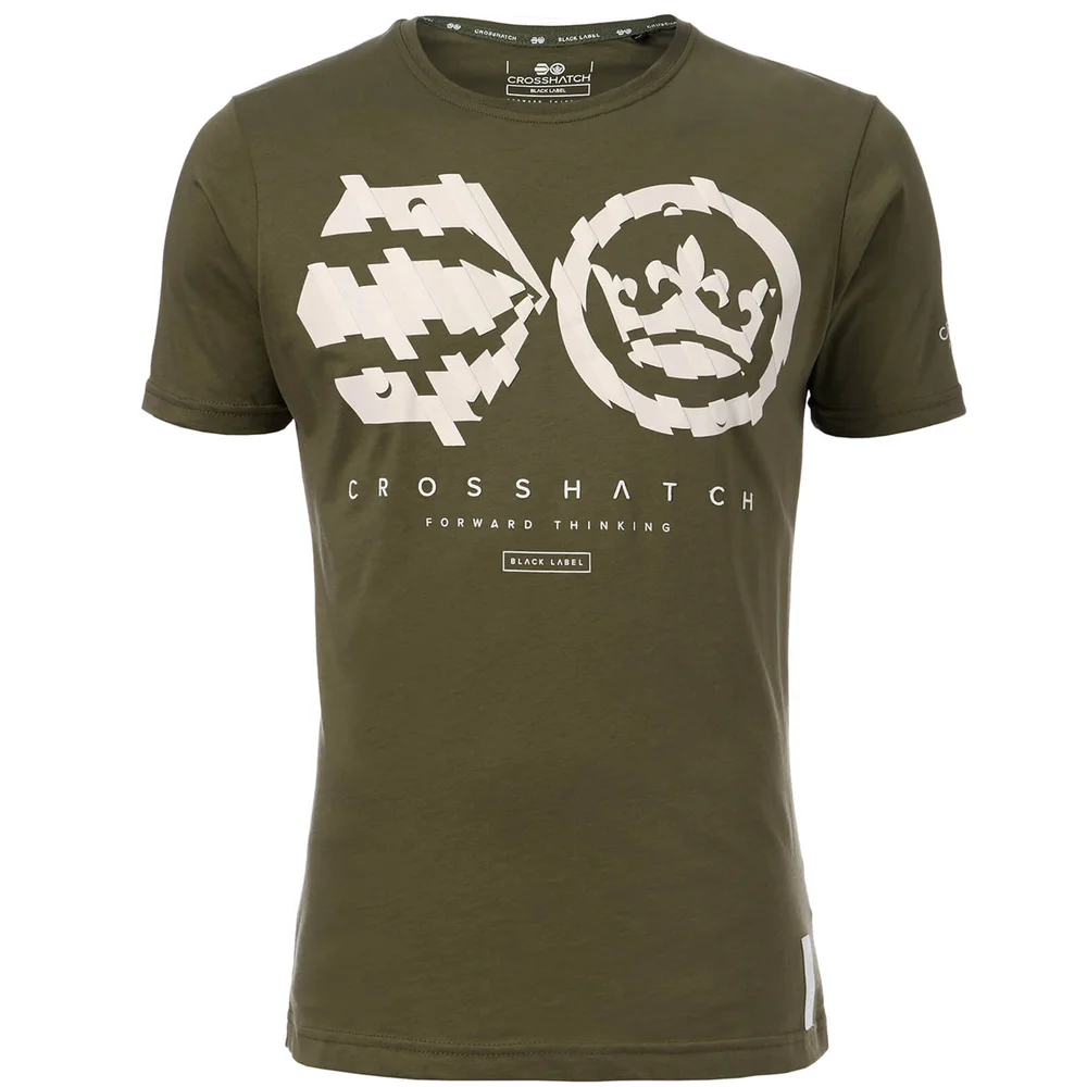 Crosshatch Men's Unsteady T-Shirt - Dusty Olive - S - Green Image 1