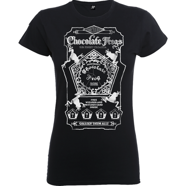 Harry Potter Honeydukes Mono Chocolate Frogs Women's Black T-Shirt