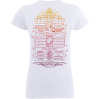Harry Potter Hogwarts School List Women's White T-Shirt - undefined undefined