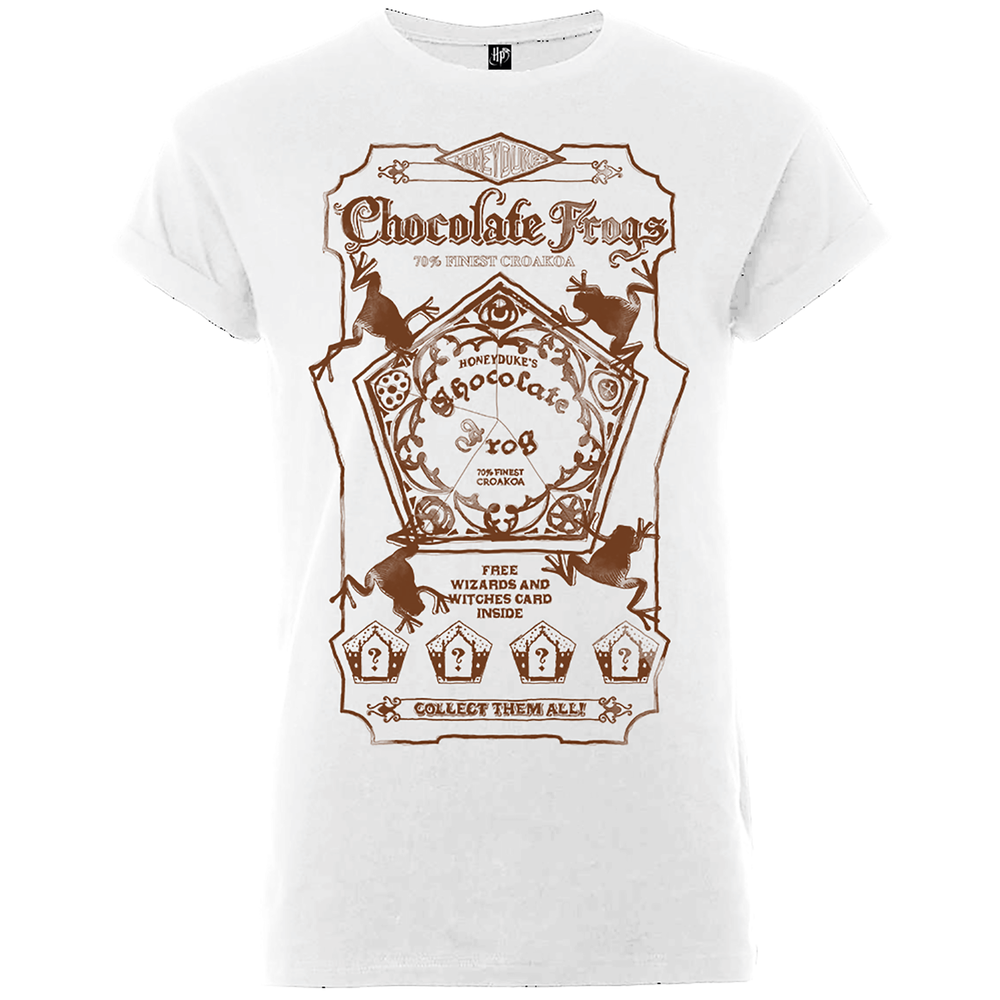Harry Potter Honeydukes Sepia Chocolate Frogs Women's White T-Shirt - S Image 1