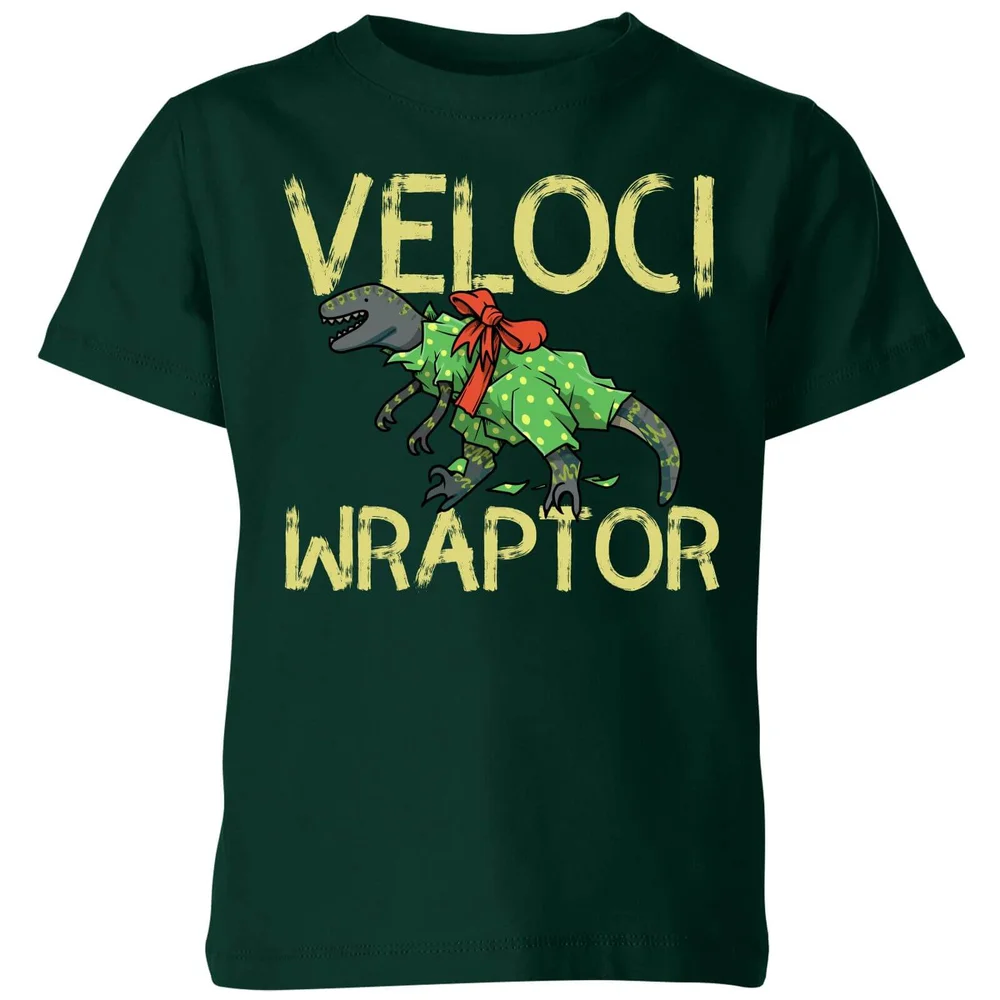 Veloci Wraptor Kids' T-Shirt - Forest Green - 3-4 Years - Forest Green Image 1