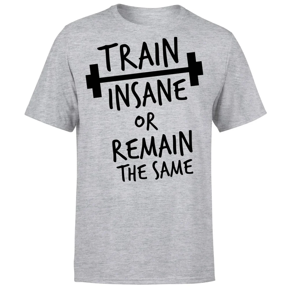 Train Insane or Remain the Same T-Shirt - Grey - S - Grey Image 1