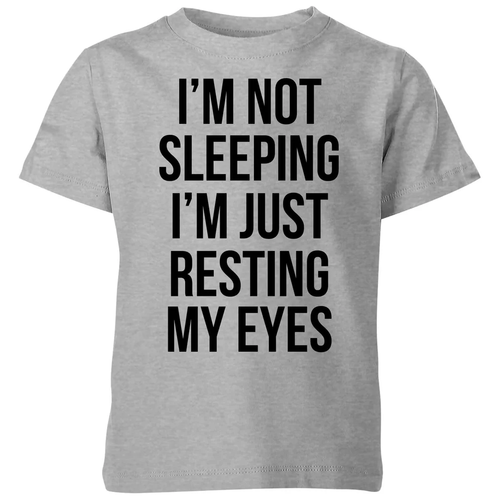 My Little Rascal Im not Sleeping Im Resting my Eyes Kids' T-Shirt - Grey - 3-4 Years - Grey Image 1