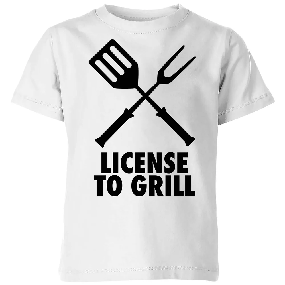 License to Grill Kids' T-Shirt - White - 3-4 Years - White Image 1