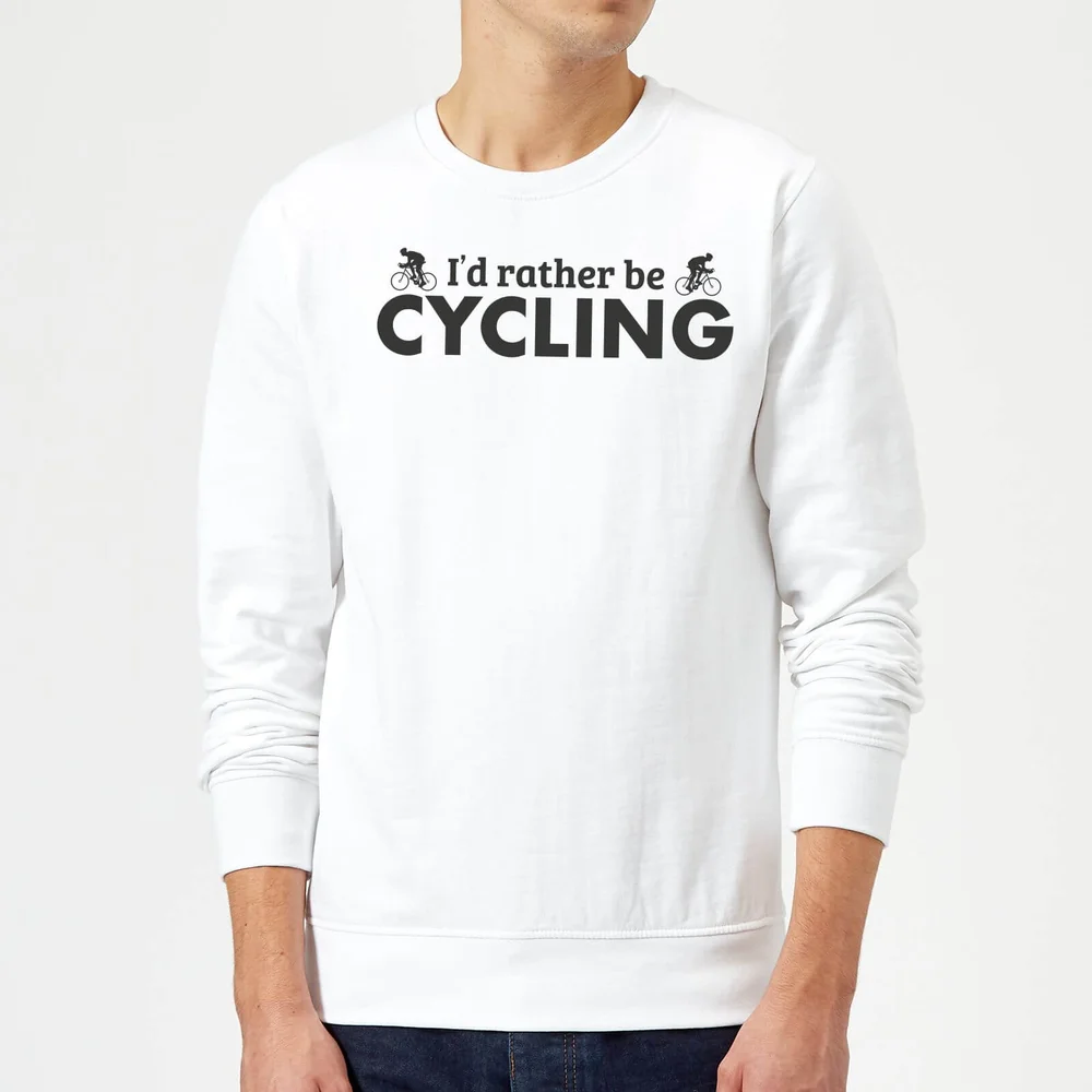 I'd Rather be Cycling Sweatshirt - White - S - White Image 1