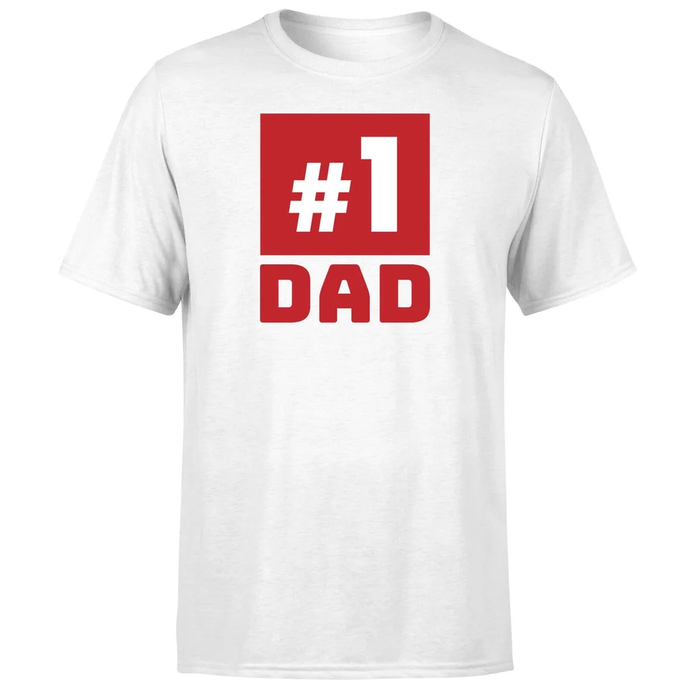 Number 1 Dad T-Shirt - White - S - White Image 1