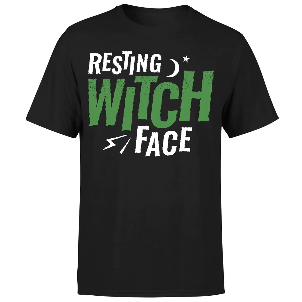 Resting Witch Face T-Shirt - Black - S - Black Image 1