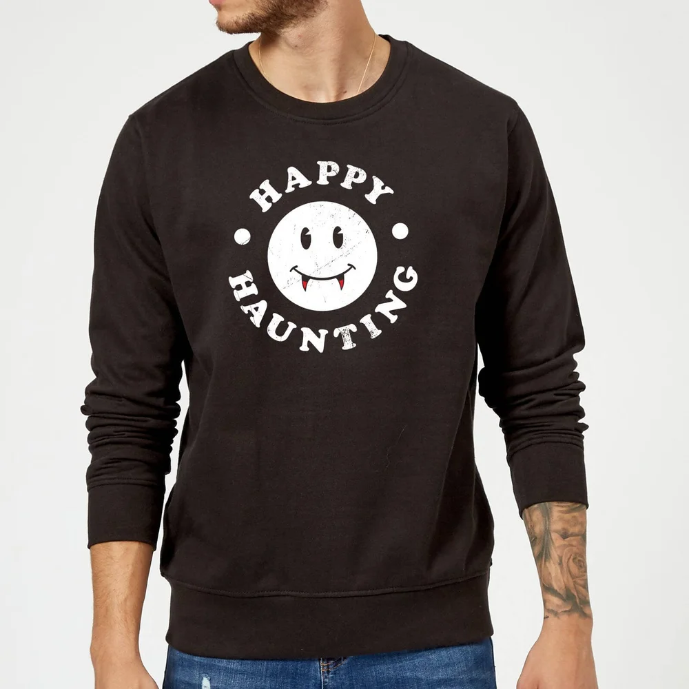 Happy Haunting Sweatshirt - Black - S - Black Image 1