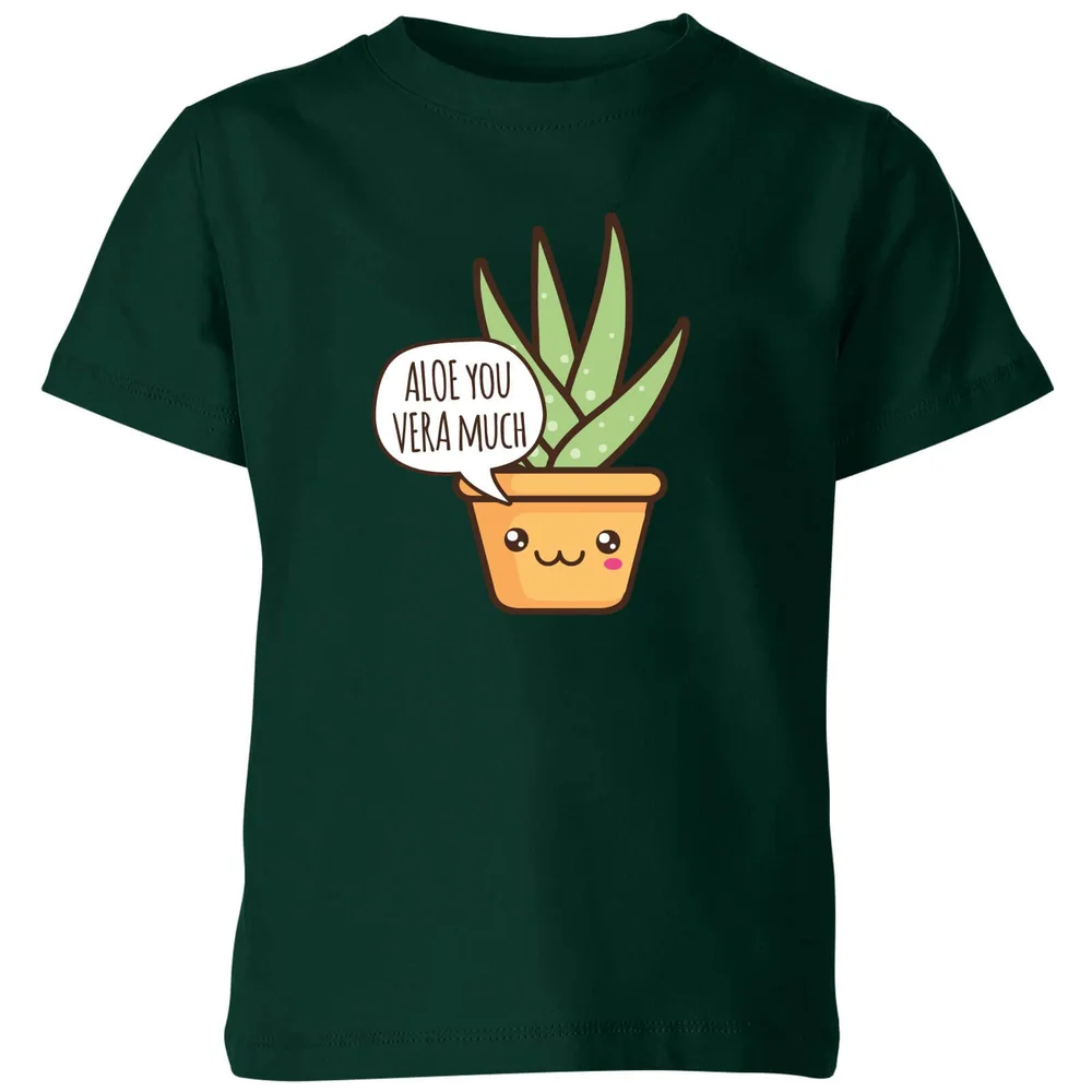 My Little Rascal Aloe You Vera Much Kids' T-Shirt - Forest Green - 3-4 Years - Forest Green Image 1