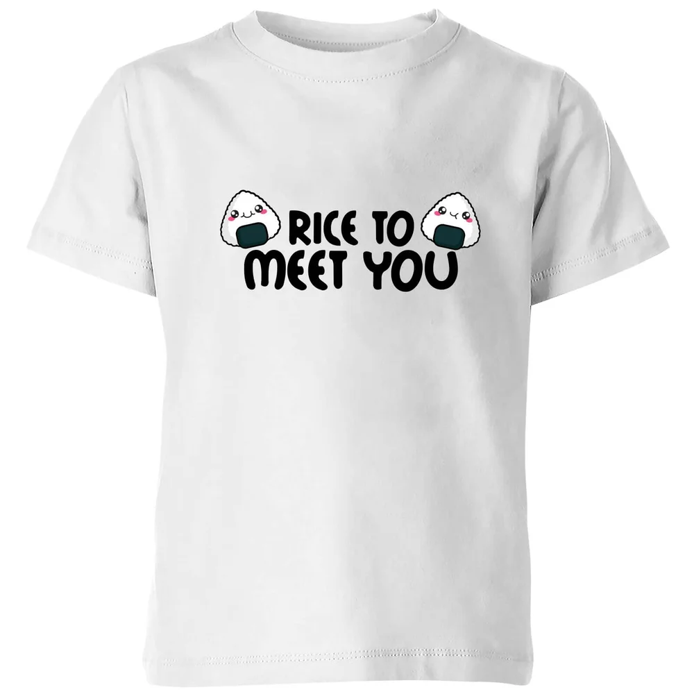 My Little Rascal Rice To Meet You Kids' T-Shirt - White - 3-4 Years - White Image 1