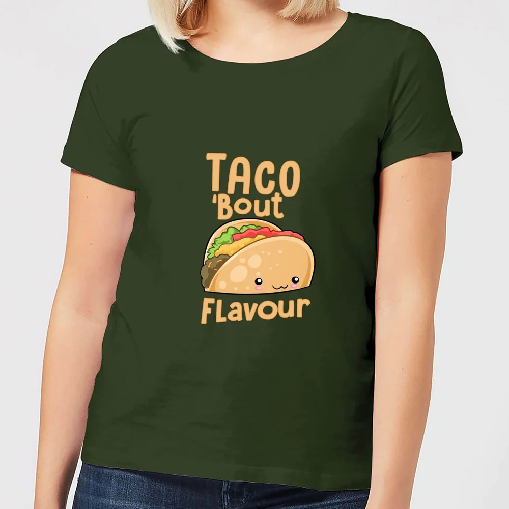 Taco 'Bout Flavour Women's T-Shirt - Forest Green - S - Forest Green Image 1