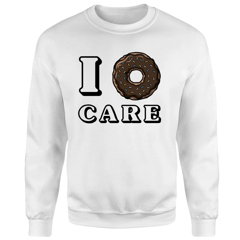 I Donut Care Sweatshirt - White - S - White Image 1
