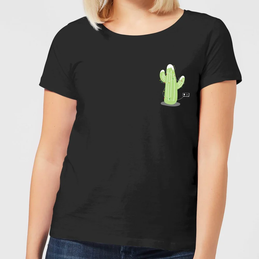 Cactus Fairy Lights Women's T-Shirt - Black - 3XL Image 1