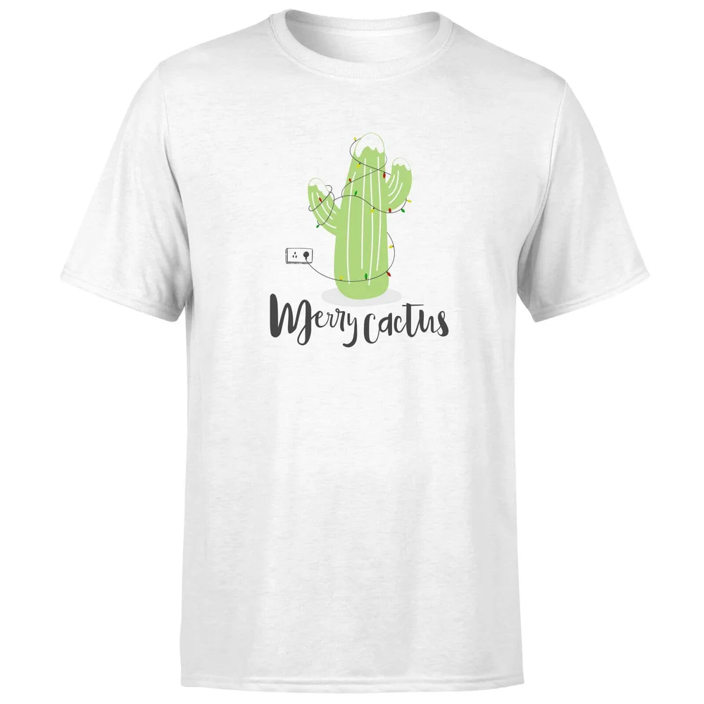 Merry Cactus T-Shirt - White - S - White Image 1