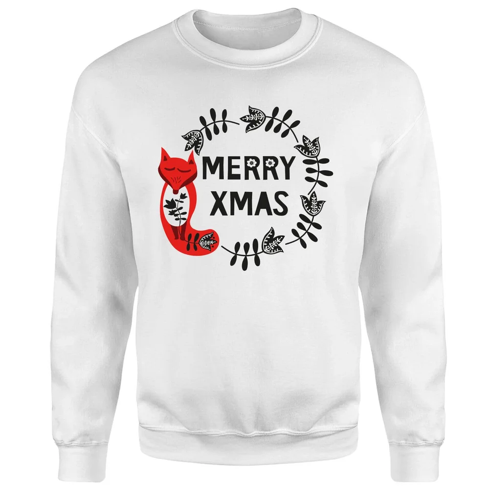Merry Christmas Sweatshirt - White - S - White Image 1