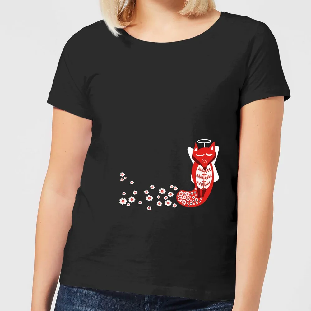 Flower Fox Women's T-Shirt - Black - 3XL Image 1