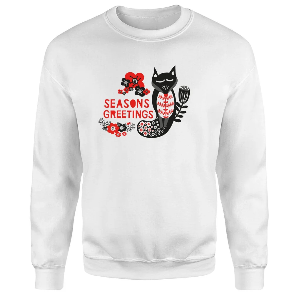 Season's Greetings Sweatshirt - White - S - White Image 1