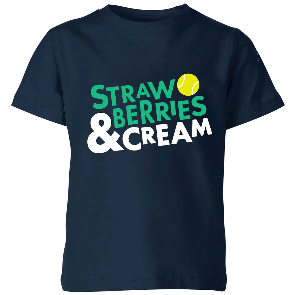 Strawberries and Cream Kids' T-Shirt - Navy - 3-4 Years - Navy Image 1