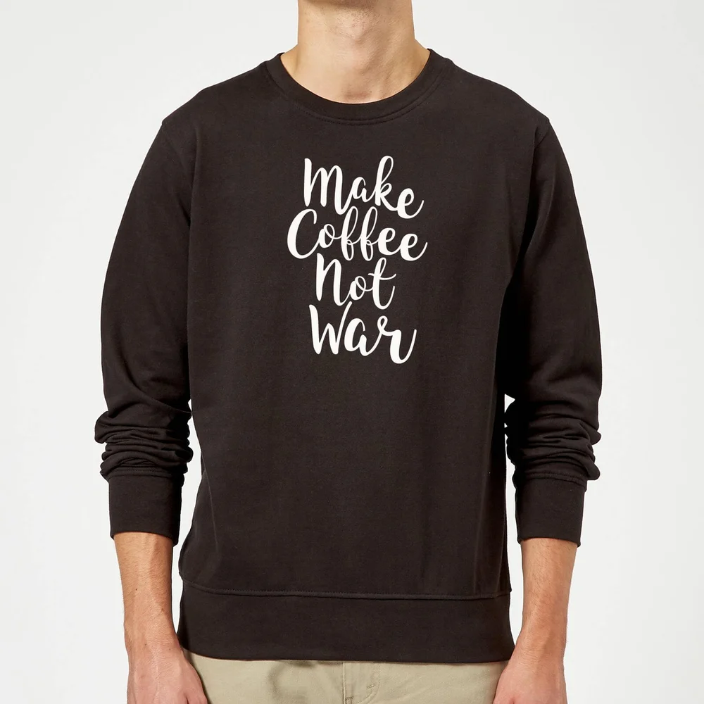 Make Coffee Not War Sweatshirt - Black - S - Black Image 1