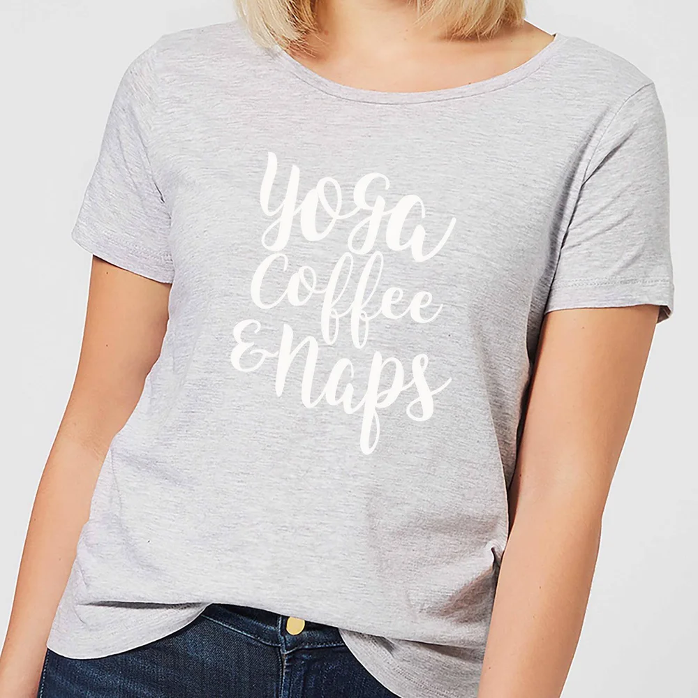 Yoga Coffee and Naps Women's T-Shirt - Grey - S - Grey Image 1