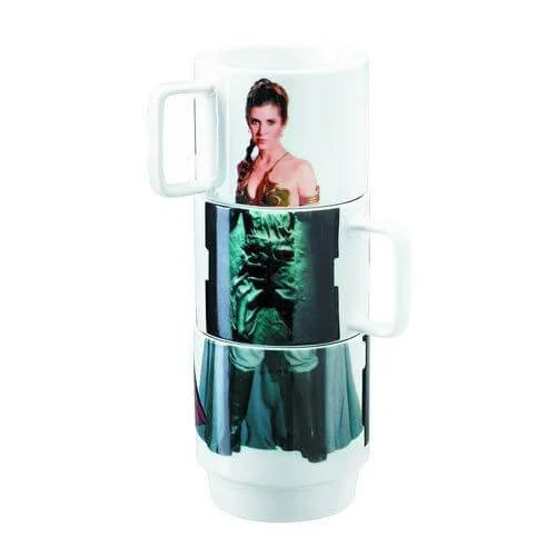 Star Wars Stacking Mugs Leia, Han, Lando Image 1