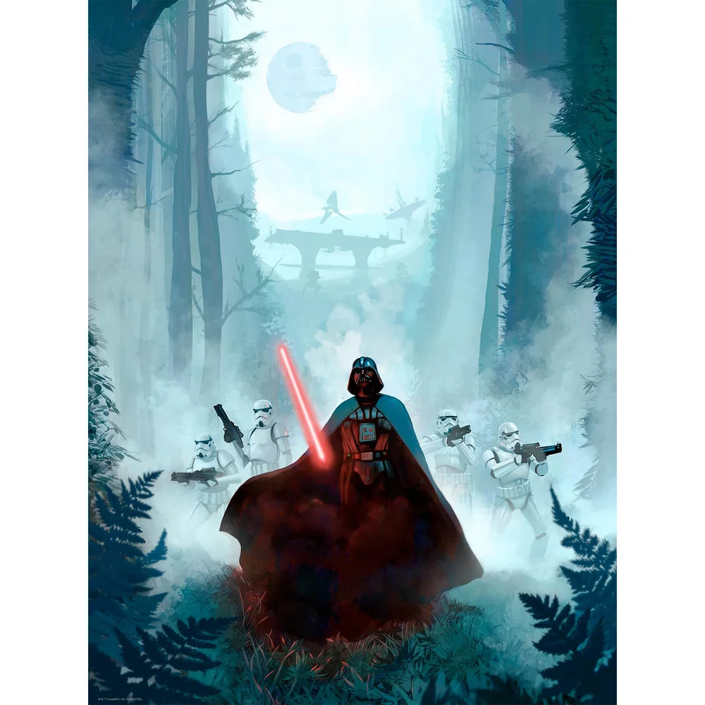 Star Wars: Return of the Jedi 'Vengeful Pursuit' Lithograph Print by Jeremy Saliba (18 x 24 Inch) - Zavvi UK Image 1