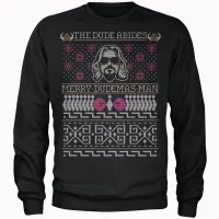 The Dude Abides Merry Dudemas Man Men's Christmas Jumper - Black