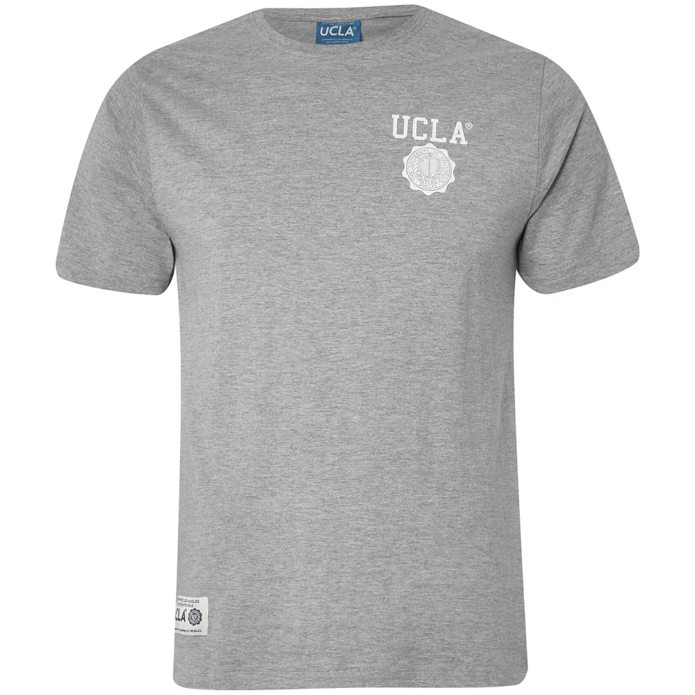 UCLA Men's Yuma Chest Logo T-Shirt - Light Grey Marl - S - Grey Image 1