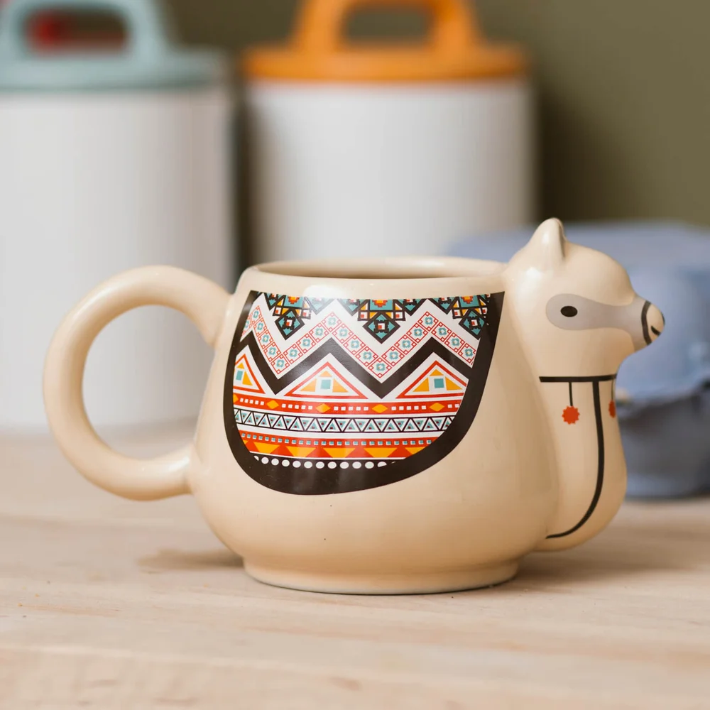 Llama Mug - Brown Image 1