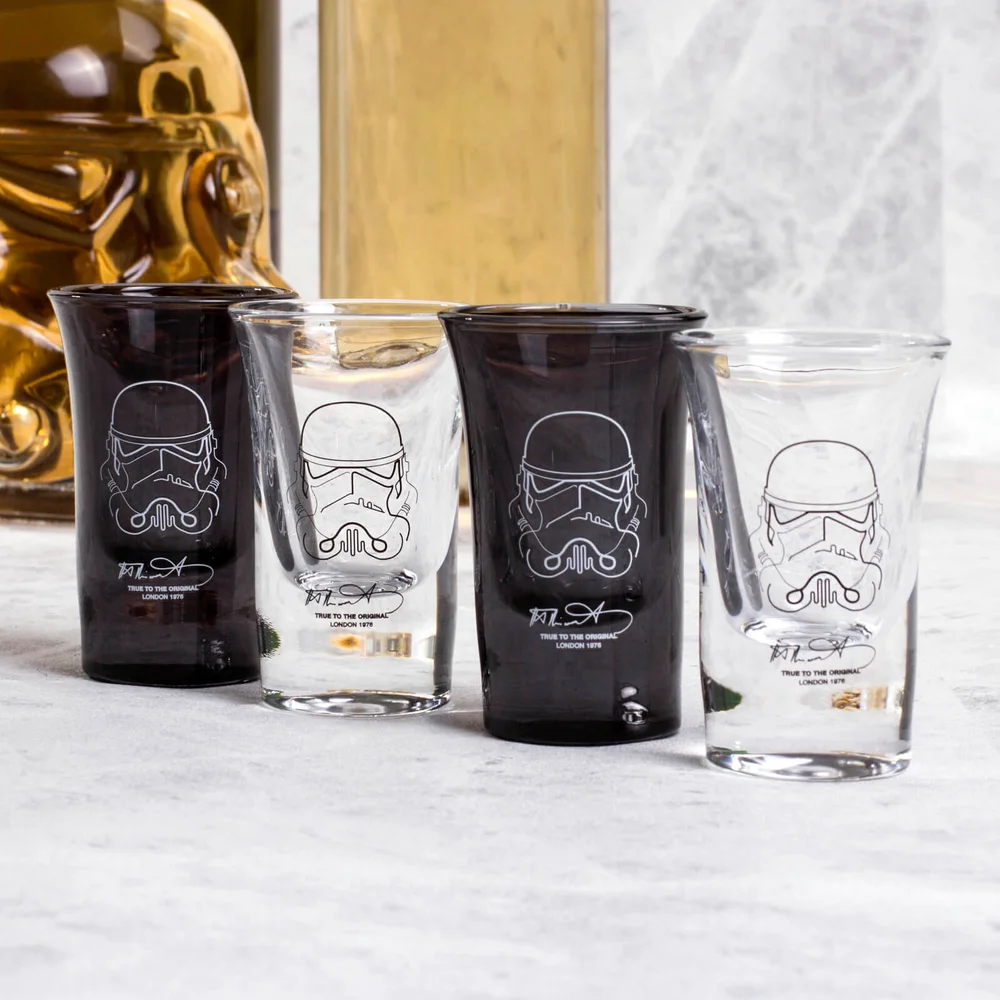 Original Stormtrooper Shot Glass Set - Clear/Black (Set of 4) Image 1