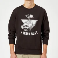 DC Comics Superman I Work Out Sweatshirt - Black