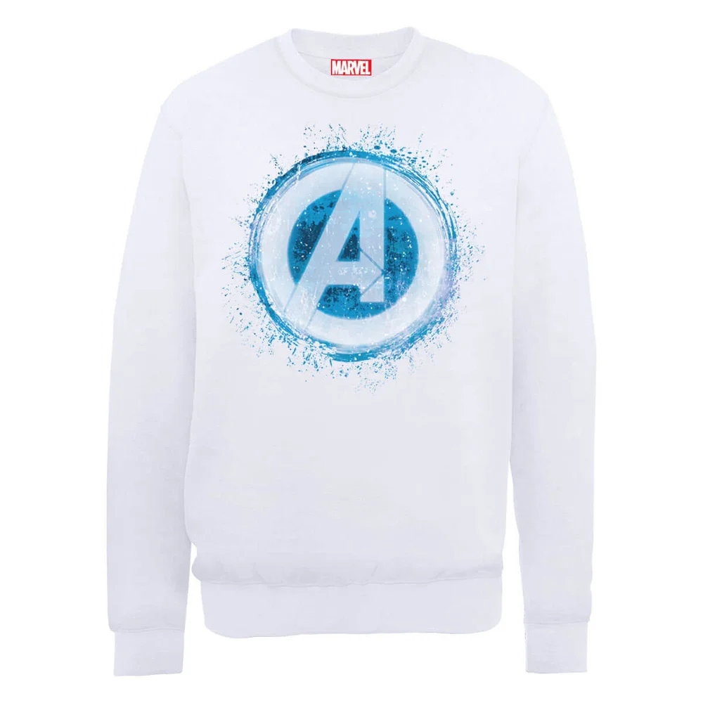 Marvel Avengers Assemble Glowing Logo Sweatshirt - White - S Image 1