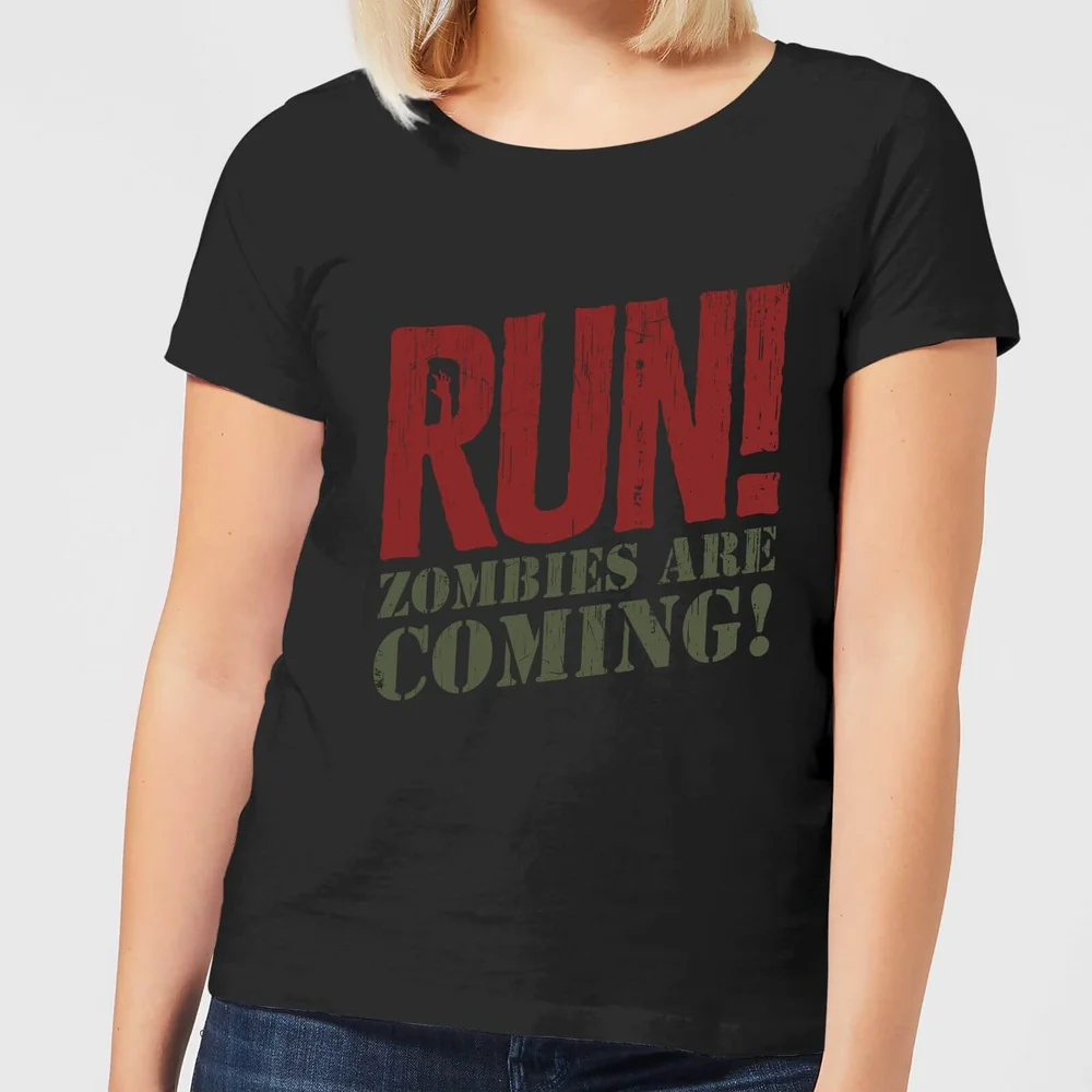 RUN! Zombies Are Coming! Women's T-Shirt - Black - 3XL Image 1