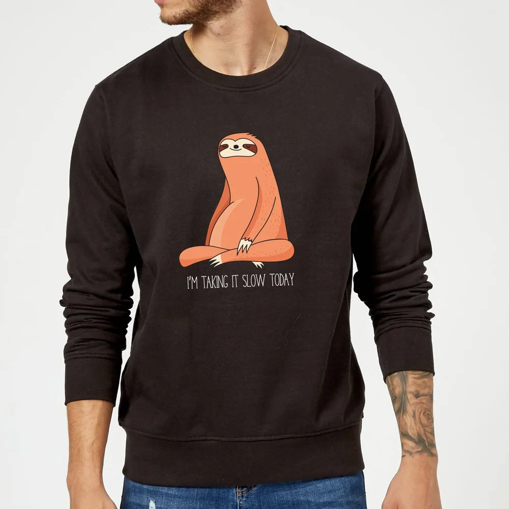 Taking It Slow Today Sweatshirt - Black - S - Black Image 1