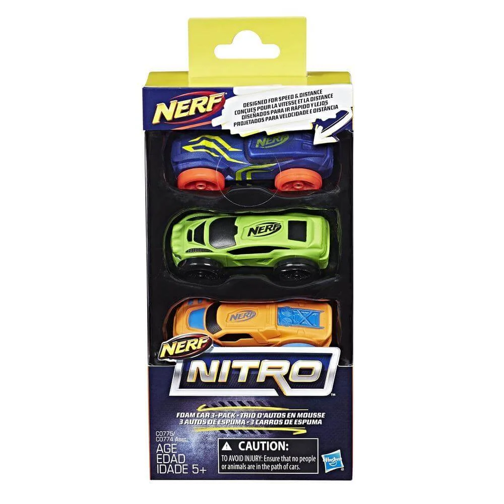 NERF Nitro 3 Cars - Pack 1 Image 1