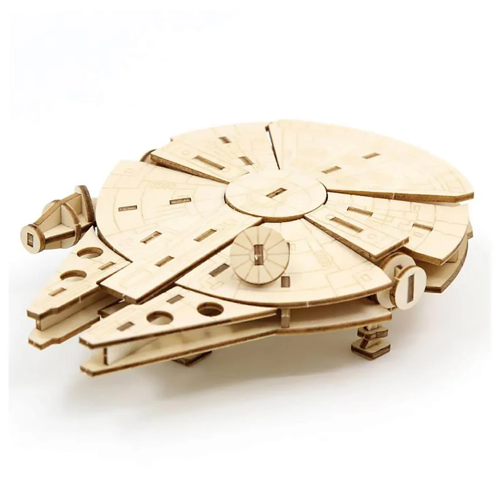 Incredibuilds Star Wars Millennium Falcon 3D Wooden Model Kit Image 1