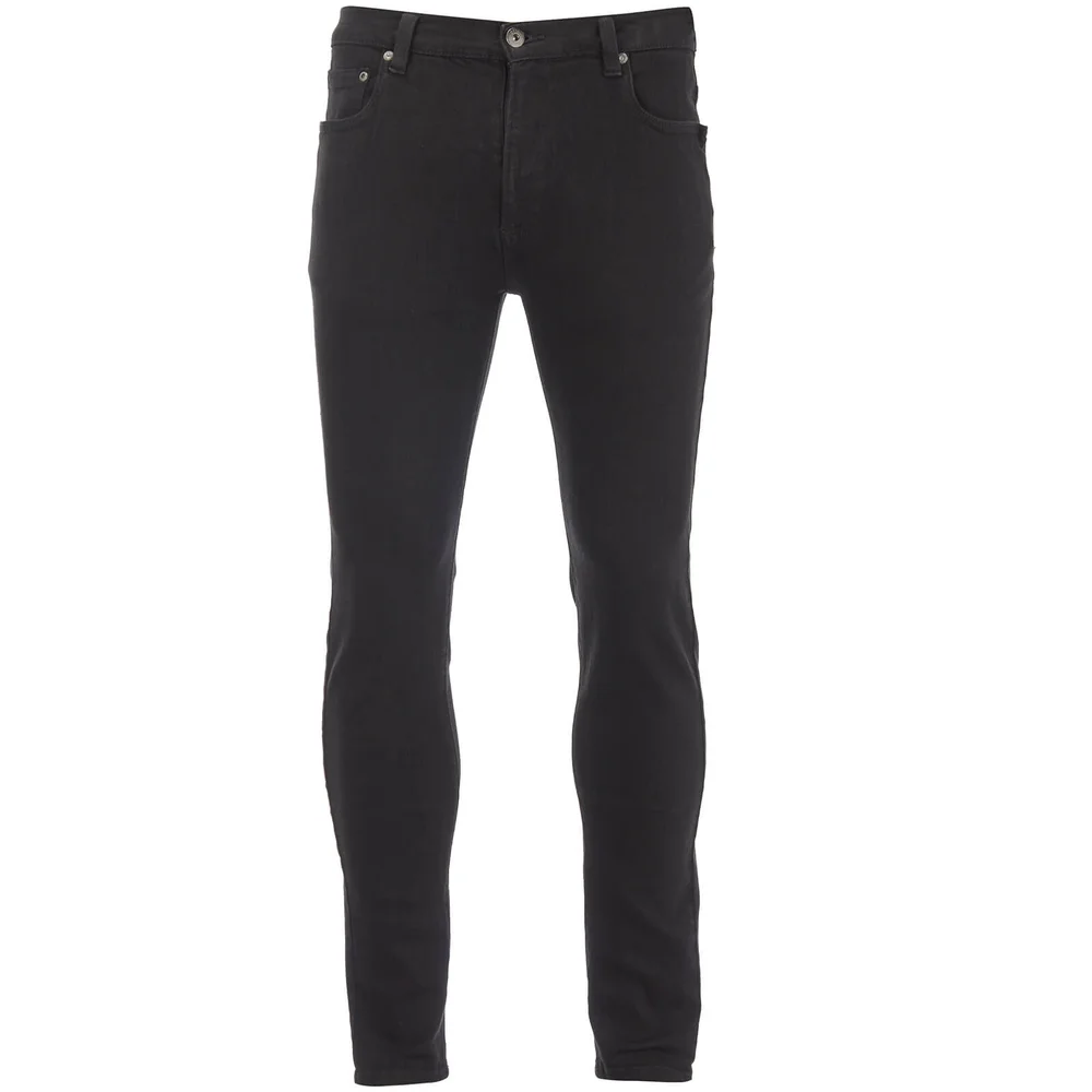 D-Struct Men's 5 Pocket Slim Fit Jeans - Black - W28/L31 - Black Image 1