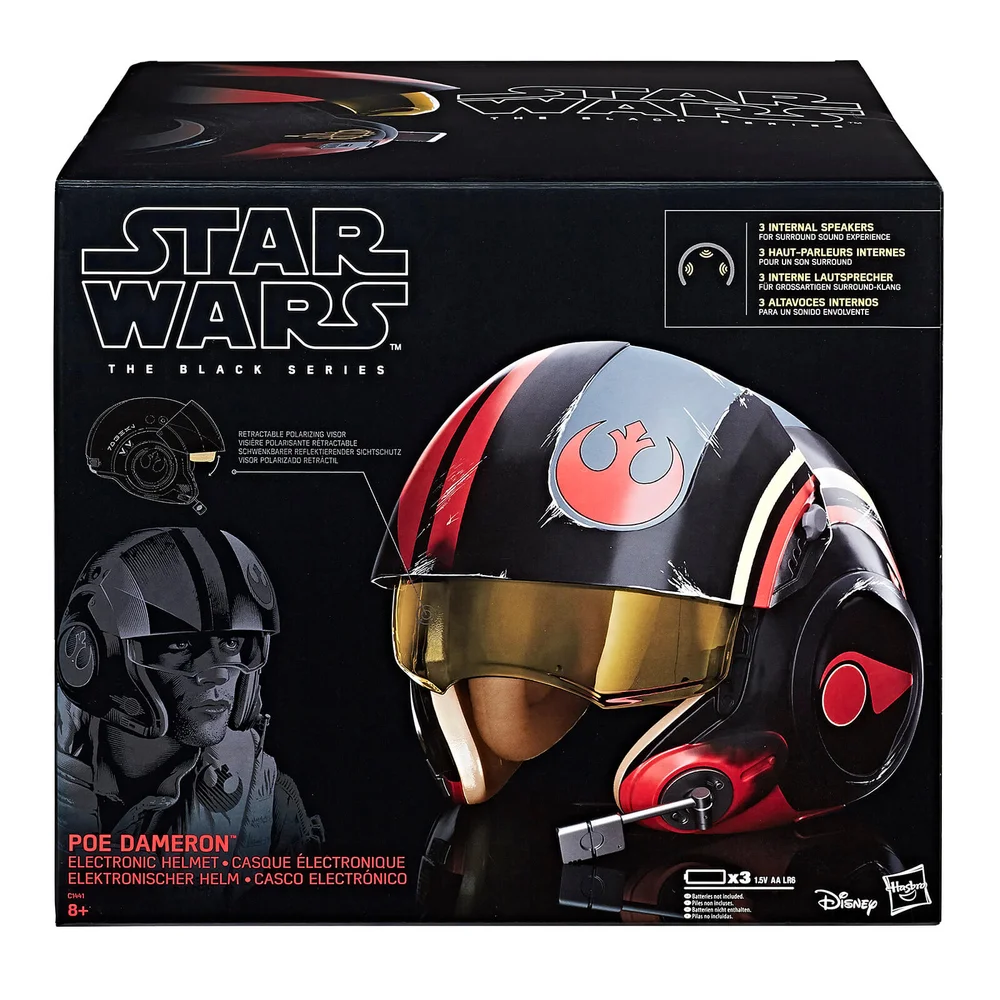 Star Wars: The Last Jedi Poe Dameron The Black Series 1:1 Scale Wearable Electronic Helmet Image 1
