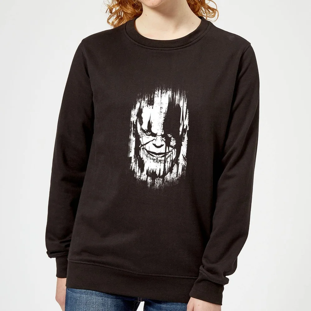 Marvel Avengers Infinity War Thanos Face Women's Sweatshirt - Black - S Image 1
