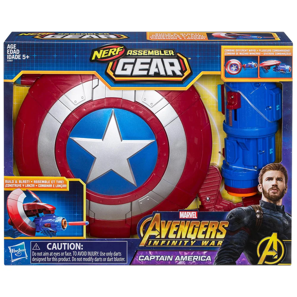 Hasbro Marvel Avengers Infinity War NERF Captain America Assembler Gear Image 1