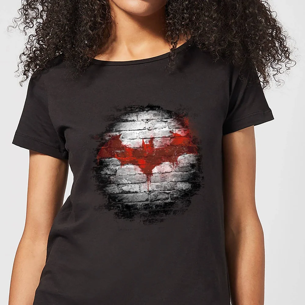 DC Comics Batman Logo Wall Women's T-Shirt - Black - S Image 1