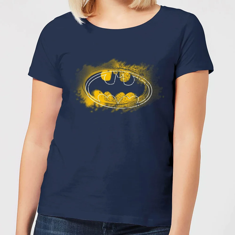 DC Comics Batman Spray Logo Women's T-Shirt - Navy - S Image 1